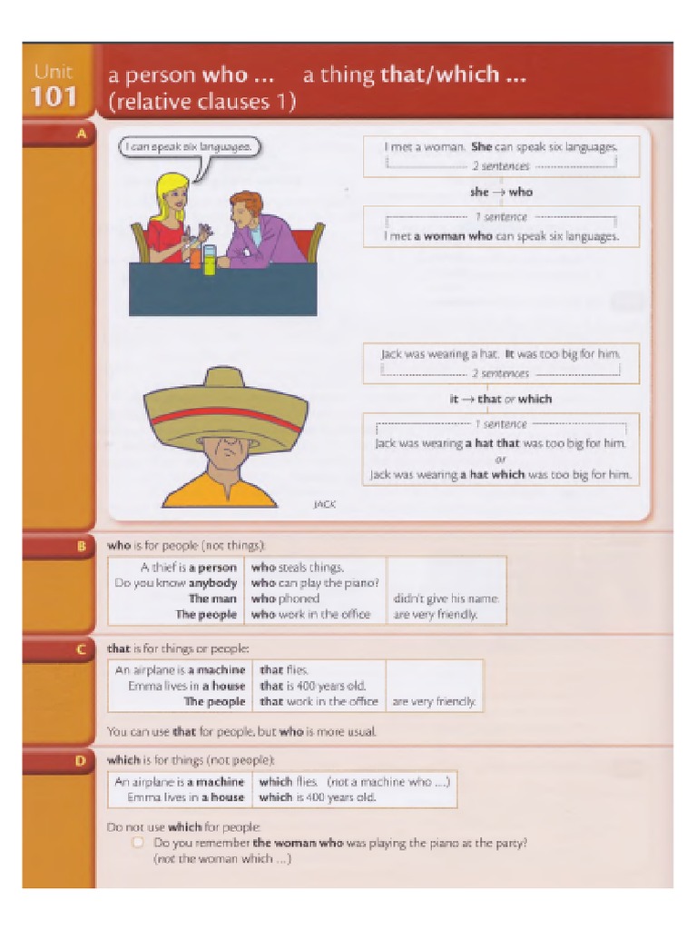 RELATIVE CLAUSES 1 visual data 2