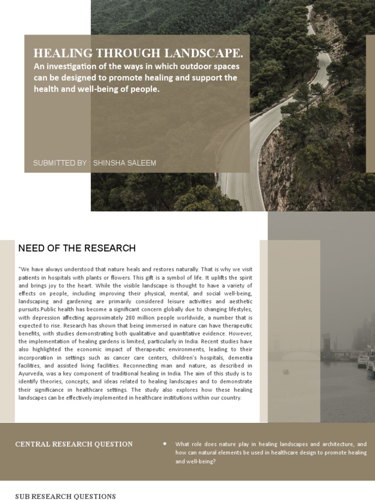Healing Landscapes in Healthcare Design | PDF | Health Care | Landscape