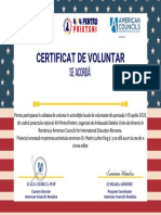 Certificat de Voluntar: Se Acordă