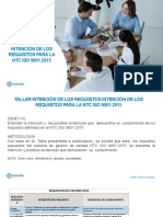 Taller 1 Intención de Los Requisitos para La NTC ISO 9001:2015