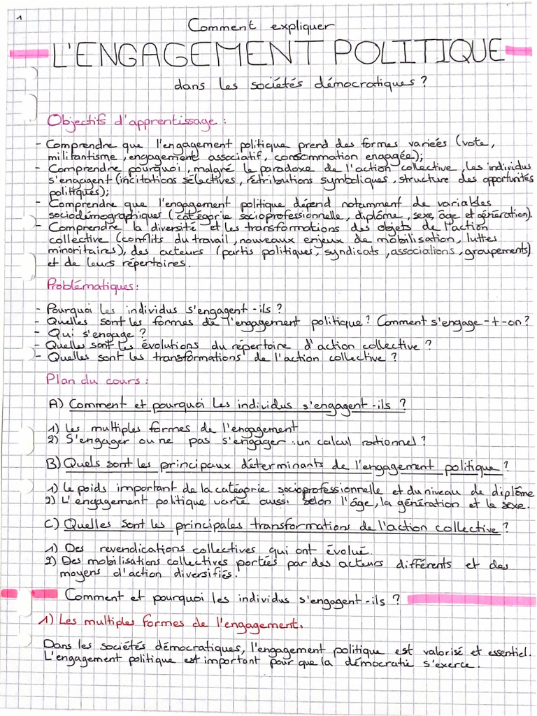 Fiches SES Terminale L