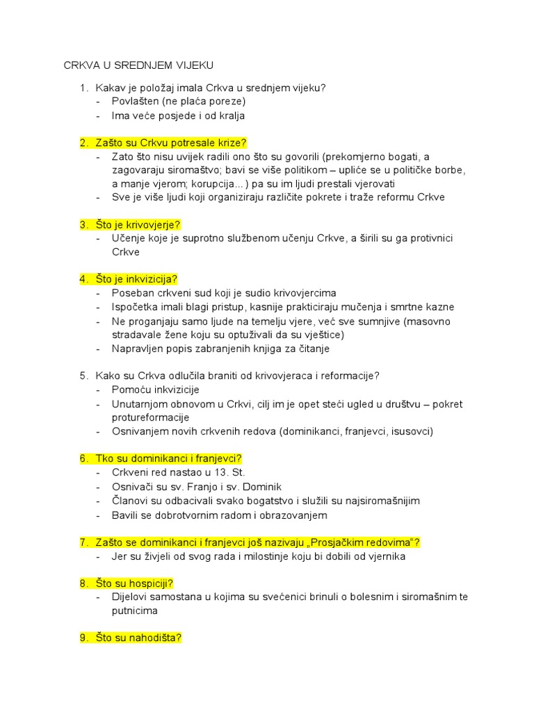 Crkva U Srednjem Vijeku | PDF