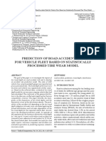 Prediction of Road Accident Risk For Vehicle Fleet Based On Statistically Processed Tire Wear Model
