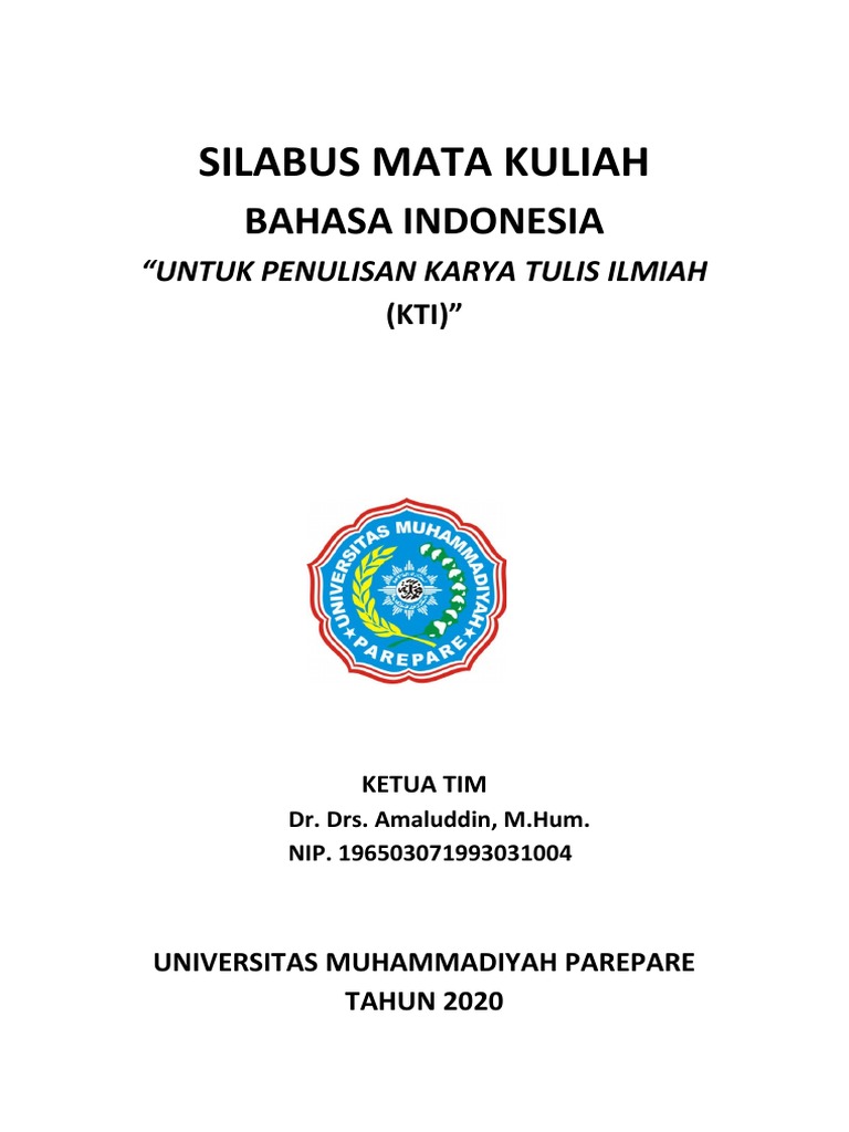 Silabus Mata Kuliah Bahasa Indonesia Pdf