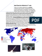 Actividad Final de Historia 3 Año: Ideológico Luego de La Segunda Guerra Mundial. Se Destacó Por Ser Un