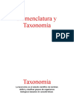 Nomenclatura y Taxonomía