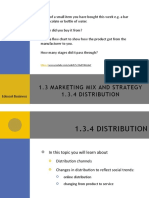1.3 Marketing Mix and Strategy 1.3.4 Distribution: Theme 1: Marketi NG and People
