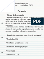 Atividade de Port - Gramatica Sinais de Pontuação