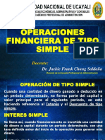Operaciones Financieras de Tipo Simple - Interes Simple