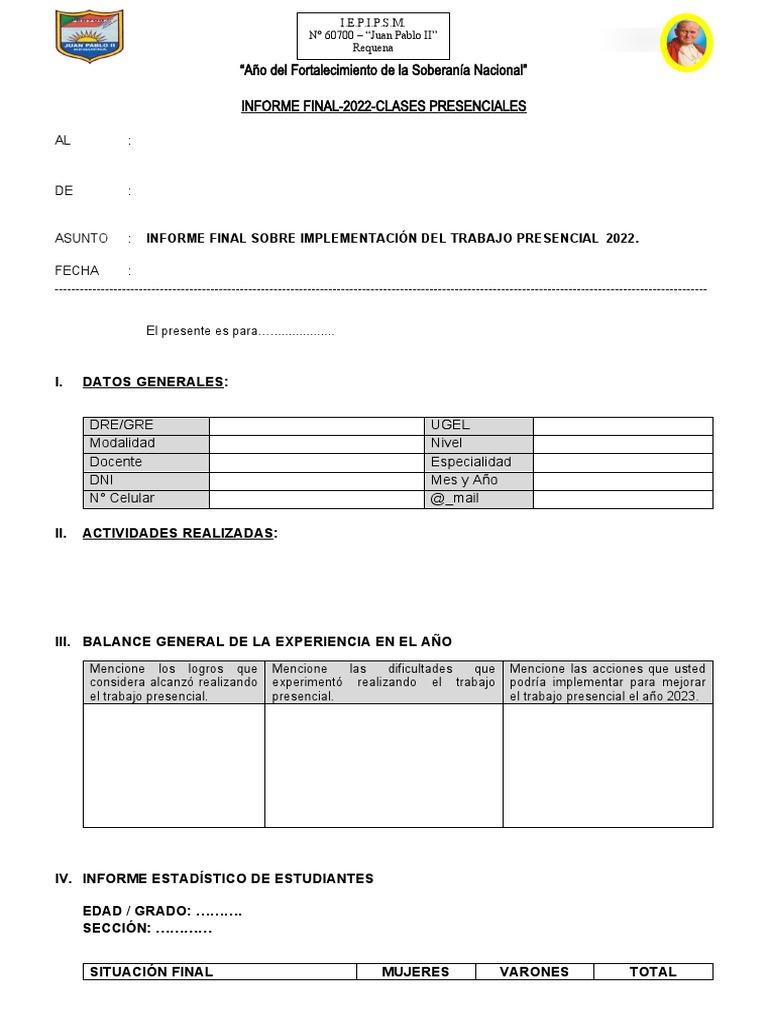 Informe Final - 2022 | PDF | Science | Matemáticas