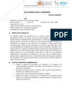 Ficha de Orientación Y Consejería FECHA: 03/06/2021 I. Datos Generales