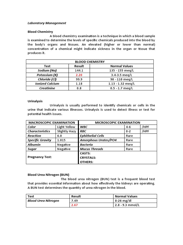 Laboratory Management PDF Medical Specialties Clinical Medicine