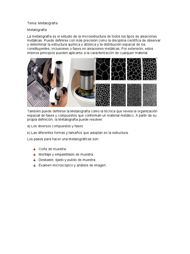 Metalografia | PDF