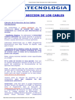 Calculo Seccion Cables Secciones de los Cables Conductores