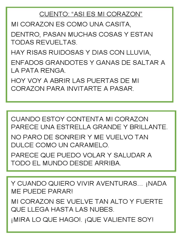 Cuento Asi Es Mi Corazon Pdf