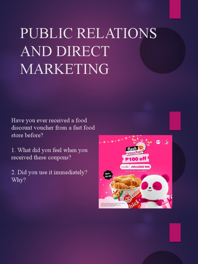 Public Relations and Direct Marketing Insights | PDF | Sales | Public ...