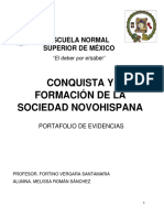 Conquista y Formación de La Sociedad Novispana