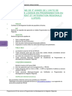 Programme de 3 Année de L'Unite de Formation de Licence en Programmation Du Developpement Et Integration Regionale (L3PDIR)