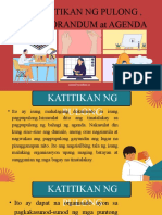 Katitikan NG Pulong, Memorandum at Agenda: Created by Salford - Co