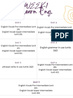 Learn English Weekly Schedule