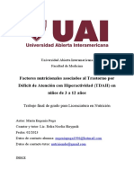 Factores Nutricionales Asociados Al Trastorno Por Déficit de Atención Con Hiperactividad (TDAH) en Niños de 3 A 12 Años