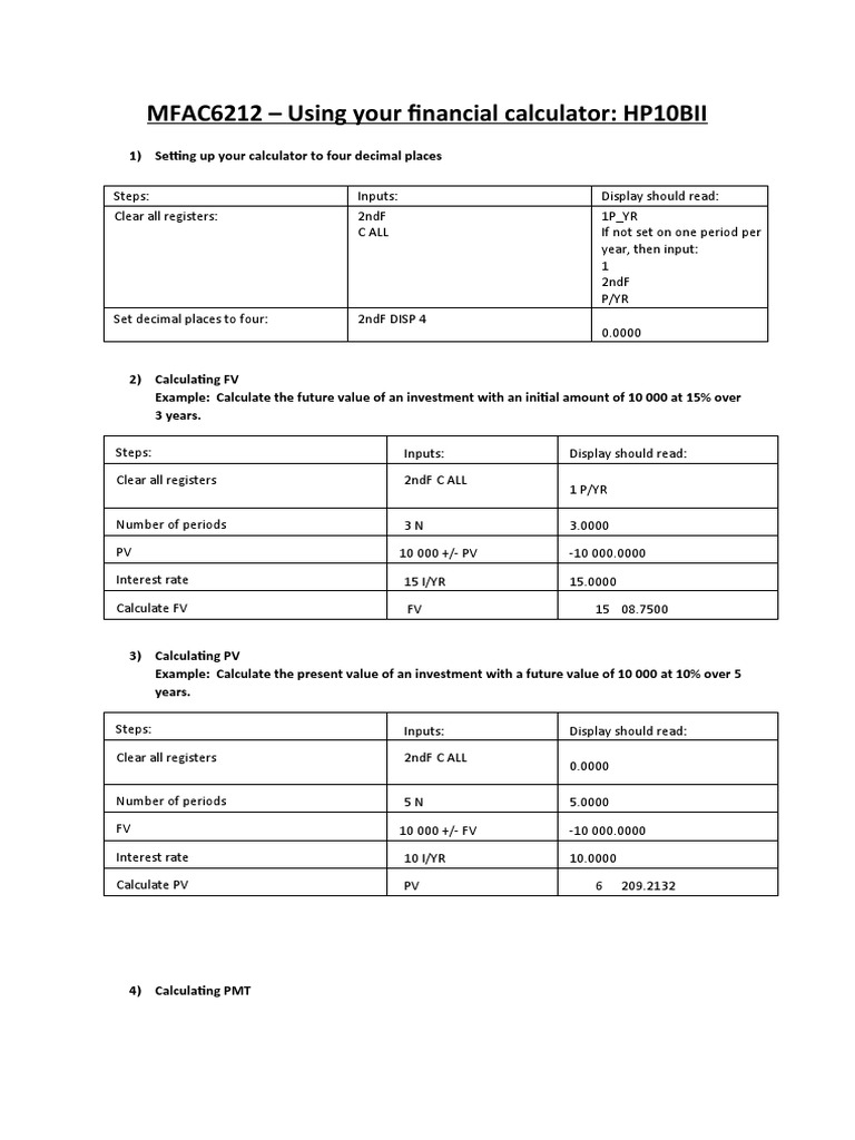 Calculator Steps HP PDF Financial Accounting Business
