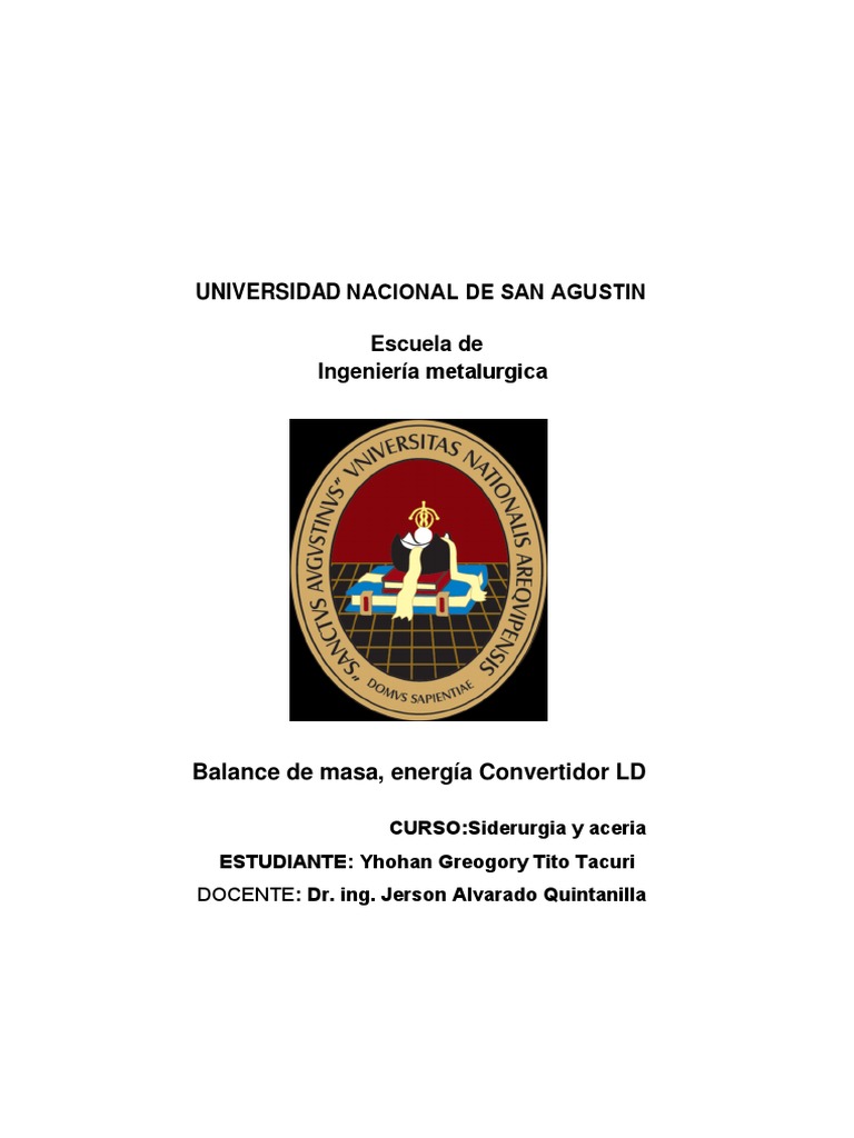 Trabajo 2 Convertidor LD | PDF | Hierro | Gases
