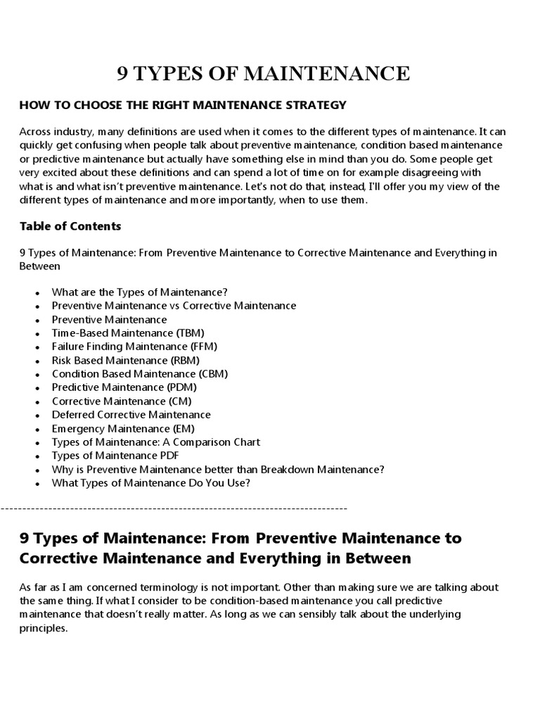 9-types-of-maintenance-pdf-risk-reliability-engineering