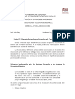 Elementos Racionales y No Racionales en La Toma de Decisiones