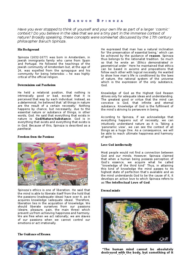 Baruch Spinoza Research Paper