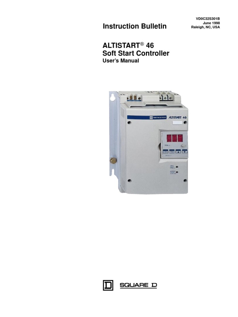 ALTISTART 46 User Manual | Relay | Electrical Wiring