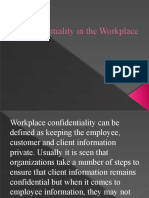 Confidentiality in The Workplace