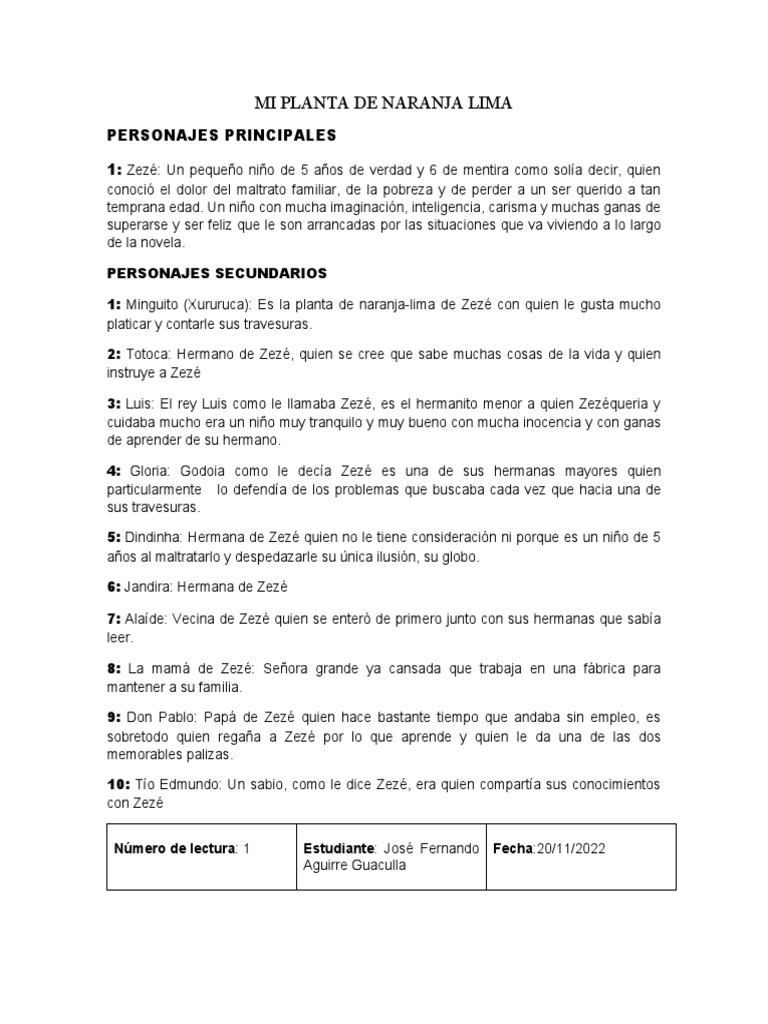 Mi Planta de Naranja Lima PDF