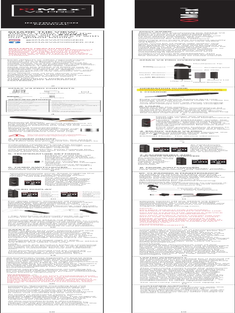 XMax V3 Pro Manual PDF