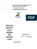 Tema IV - PROCEDIMIENTO CIVIL ORDINARIO VENEZOLANO