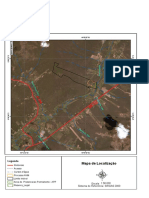 Mapa de localização de processo ANM com rios e rodovias