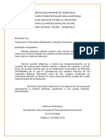 Carta de Solicitud A La Federacion