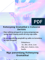 Kohesyong Gramatikal o Cohesive Devices