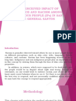 The Perceived Impact of Prejudice and Racism Among Indigenous People (Ips) in San Jose General Santos