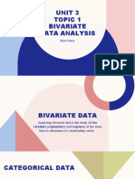 Unit 3 Topic 1 Bivariate Data Analysis: Miss Perry