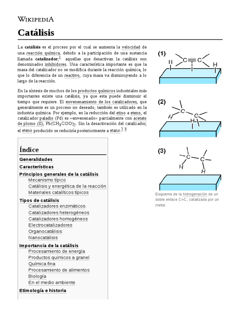 Catálisis PDF Catálisis Química Física