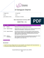 Test Gangguan Depresi: Skor Tes 31