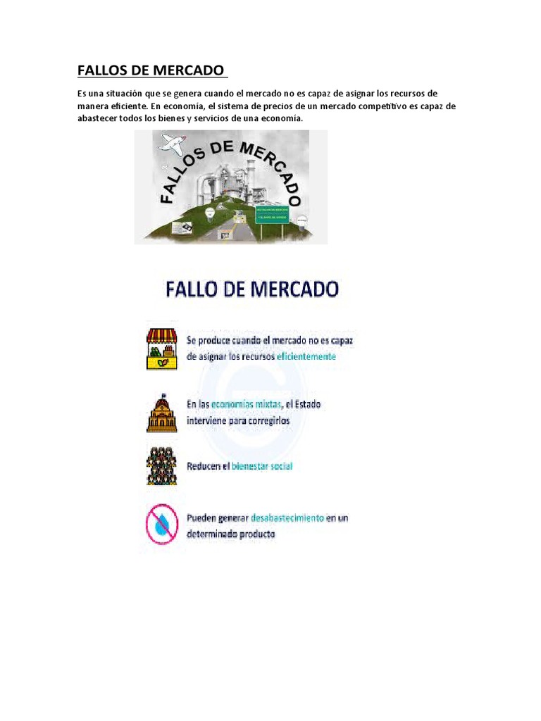 Fallos de Mercado y Rol del Estado | PDF | Mercado (economía) | Estado ...