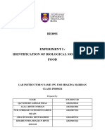 Identification of Biological Molecules in Food