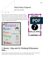 Using Games To Teach Parts of Speech