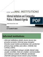 Informal Institutions: © Syaiful Wahab