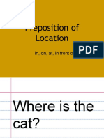Preposition of Location: In, On, At, in Front of