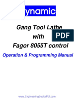 Gang Tool Lathe With Fagor 8055T Control Operation and Programming Manual