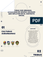 Culturas Sub Urbanas, Diversidad de Grupos Sociales Que Influyen en El Contexto Social