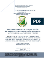 Documento Base de Contratación de Servicios de Consultoría Individual